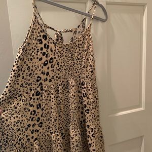 Leopard baby doll dress